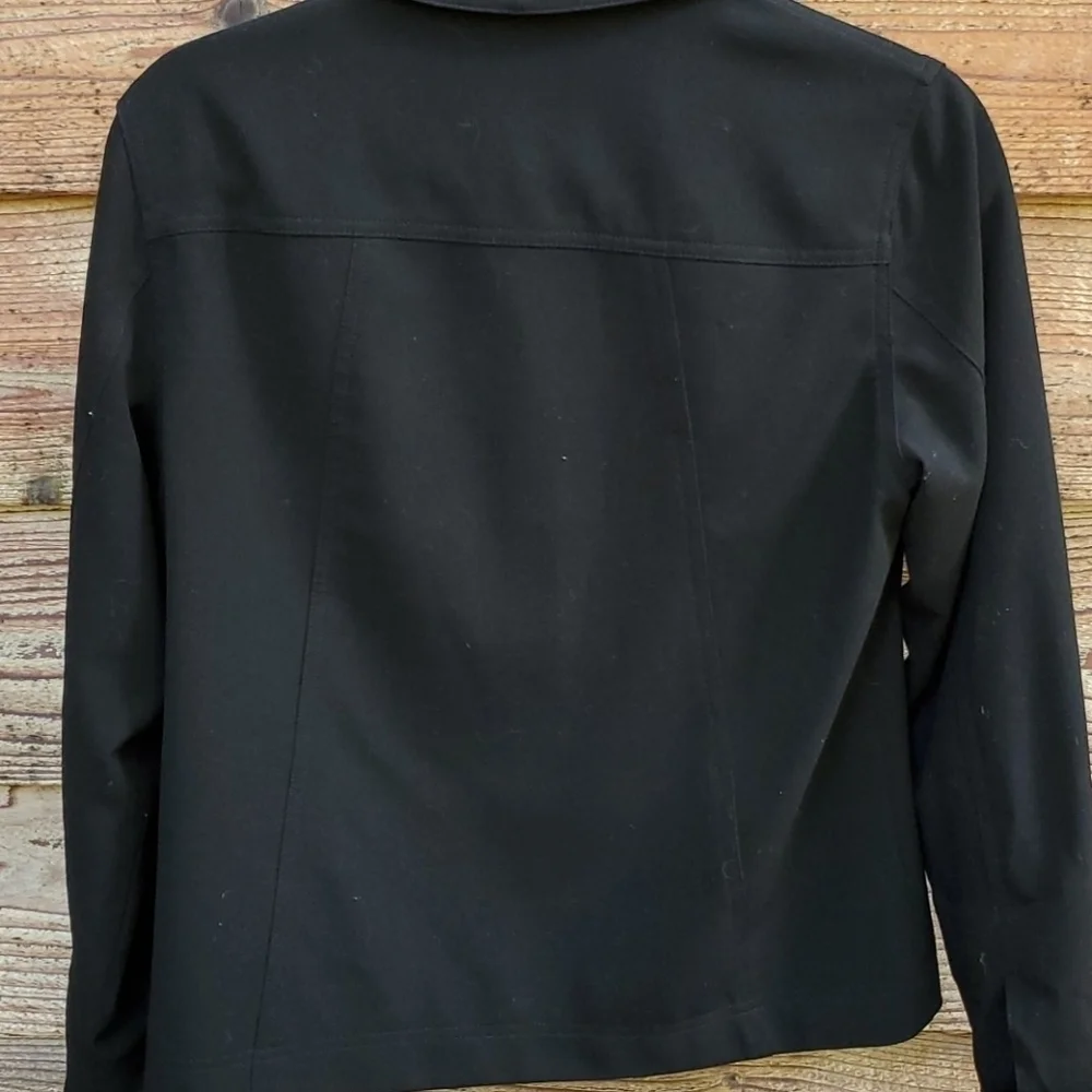Coldwater Creek Bomber jacket career XS Black knit